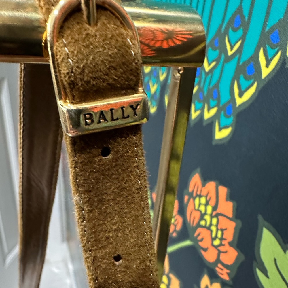 Bally Vintage “Rosalyn” Colorblock Suede Shoulder Bag – Made in Italy - Picture 7 of 10